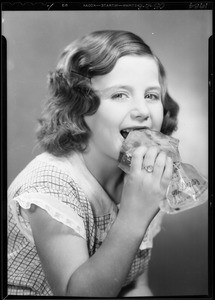 Giant bar, ice cream cone, cake, and cup, Southern California, 1934