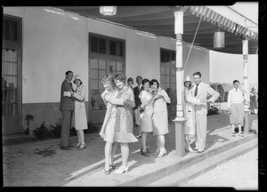 Wetherly - Kayser dancing at Lido Isle & group shot, Newport Beach, CA, 1928