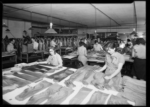 Interior of factory, Mission Hosiery Mills, Los Angeles, CA, 1931