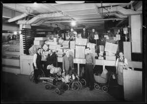 Sub-basement, delivery, Broadway Department Store, Los Angeles, CA, 1930