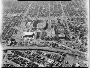 Aerial photographs of Los Angeles Memorial Coliseum, Los Angeles, CA