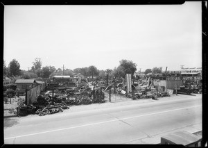 Fire debris, 7645 South Alameda Street, Los Angeles, CA, 1933