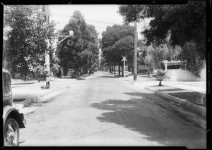 Intersection, Stanley Drive & Pacific Electric right of way, Southern California, 1933