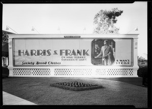 Harris & Frank sign, Southern California, 1930