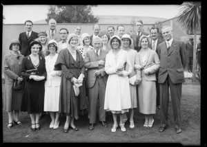 Groups in patio, Southern California, 1931