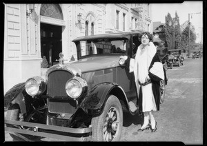 Magnin gown and Marmon at Ambassador, Southern California, 1925