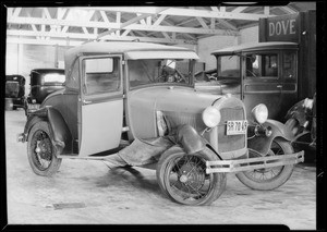 Ford coupe, Richard M. Cady, claimant, Southern California, 1932