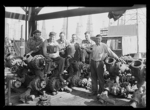 Christmas tree men at Signal Hill, CA, 1929