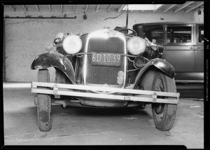 Wrecked Ford, Auto Club of Southern California, Southern California, 1931