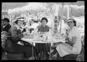 Women at lunch at Lido, Los Angeles, CA, 1935