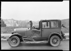 Wrecked Studebaker, Southern California, 1926