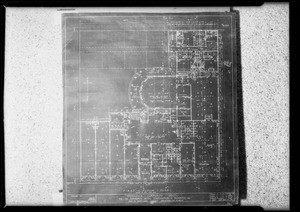 Blueprints of Monrovia Community Hotel, Southern California, 1925