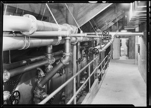 Filter room, Olympic pool, Los Angeles, CA, 1932