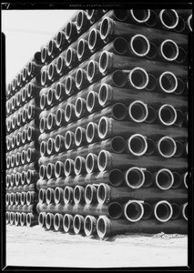 Pipe on Ducommun Street, Los Angeles, CA, 1932