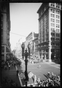 Views of business district of Los Angeles, Southern California, 1930