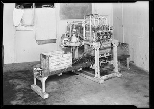 Milk bottle machine, Southern California, 1931