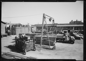 Owens Park lumber yard, Southern California, 1934