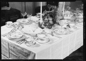 Table setting, Southern California, 1933