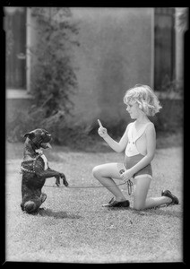 Child in sun suit, Southern California, 1931