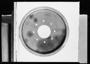 Brake drum, Southern California, 1932