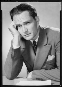 Man with jagged nerves, model Larry Richards, Southern California, 1934