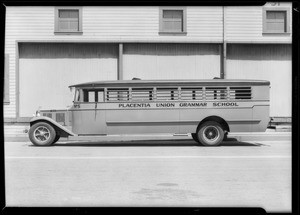 Placentia Union bus, Southern California, 1931