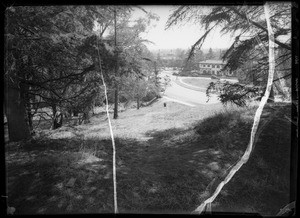 Vacant lot showing pipe boundary marker, Franklin Avenue and North Kenmore Avenue, Los Angeles, CA, 1935