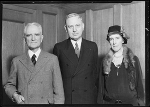 Mayor Porter with Mr. and Mrs. Jack, Southern California, 1932