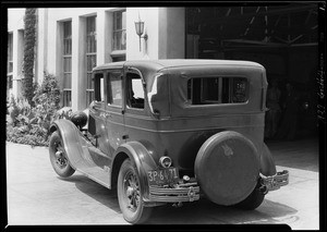 Wrecked Chrysler, Auto Club of Southern California, Southern California, 1929