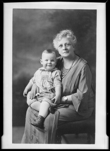 Lady & child, Mrs. Alderson, Southern California, 1931