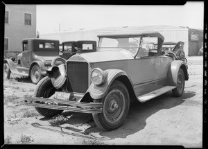 Wrecked Pierce-Arrow, Southern California, 1927