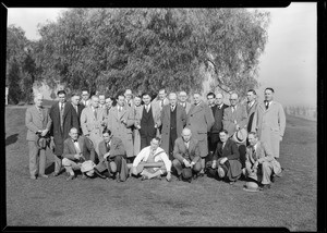 Group at Hollywood breakfast club, Southern California, 1930