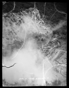 Quarry blast in Santa Monica Mountains, Southern California, 1936