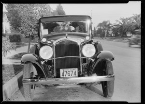 Plymouth sedan, Southern California, 1932