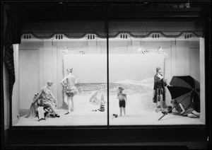 J.W. Robinson cigarette window and bathing suit, Southern California, 1927