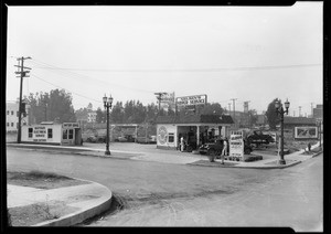 Gas station at 3436 West 1st Street, Los Angeles, CA, 1928