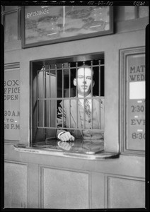 Ticket seller, Southern California, 1926