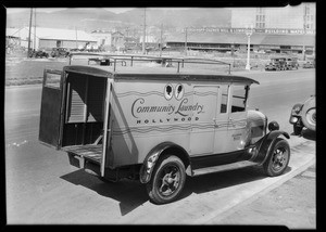 Community Laundry Incorporated truck, Southern California, 1930