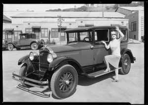 Laura La Plante and Hupmobile, Southern California, 1927