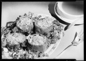 Stuffed bell peppers, Southern California, 1934