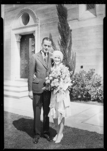 Wedding at St. John's Church, Los Angeles, CA, 1928