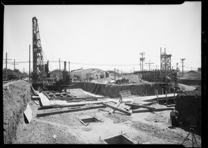 Pile driver, Van Nuys City Hall, Los Angeles, CA, 1932