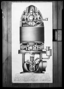Cut-away photograph of pump, Southern California, 1931