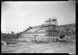 Progress of Olympic pool, Los Angeles, CA, 1932