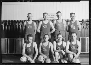 Basketball team, First National Bank of Whittier, Southern California, 1925