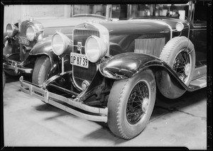 Cadillac-assured car, Metropolitan Casualty Co., Southern California, 1934