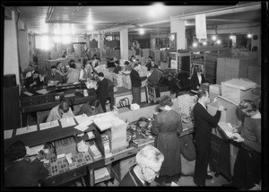 Stock room, May Company, Southern California, 1935