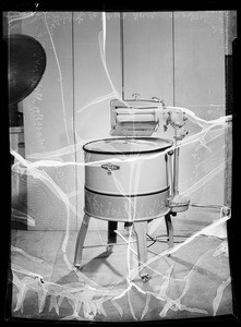 Radios and washing machine, Southern California, 1936