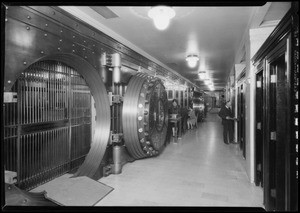 Pacific Southwest Bank safety deposit vaults, Southern California, 1927