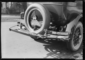 Standard safety bumpers, trunk racks on Buick, Southern California, 1926